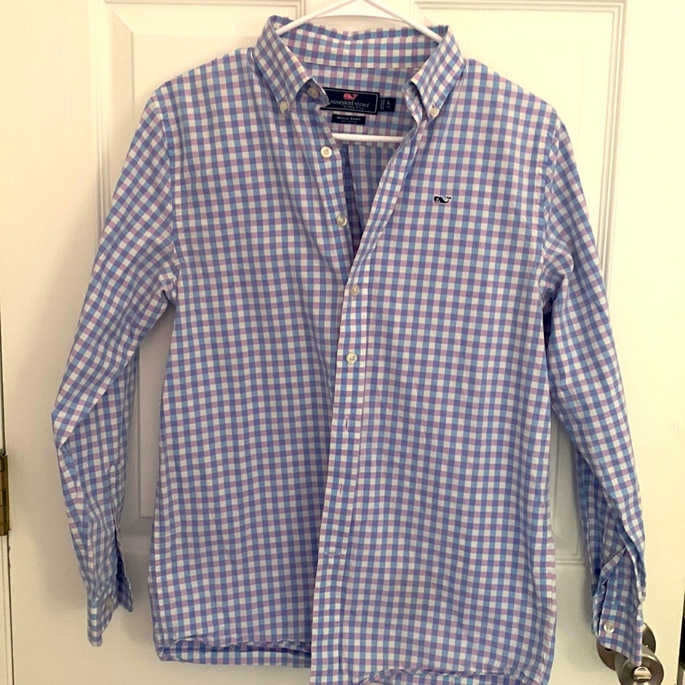 Boys L 16 vineyard vines button down.